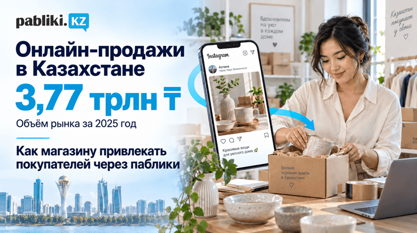 Онлайн-продажи в Казахстане достигли 3,77 трлн тенге: как магазину привлекать покупателей через паблики