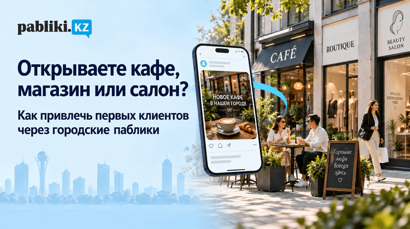 Открываете кафе, магазин или салон? Как привлечь первых клиентов через городские паблики