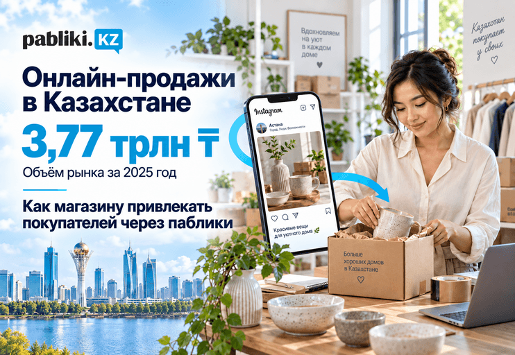 Онлайн-продажи в Казахстане достигли 3,77 трлн тенге: как магазину привлекать покупателей через паблики